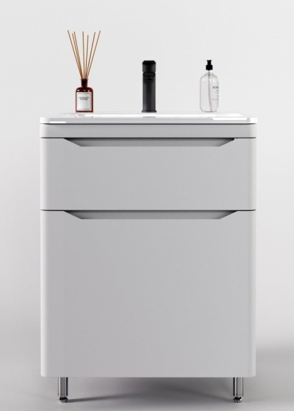 Тумба под раковину Style Line Марелла 70 Люкс Plus СС-00002398 белый матовый антискрейтч фото