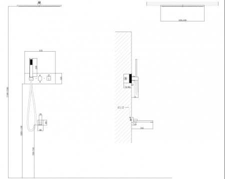 Душевая система скрытого монтажа с термостатом Abber Daheim AF8254B черная матовая фото