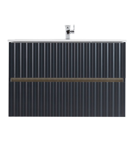 Тумба с раковиной Art&Max Elegant AM-ELEGANT-900-2C-SO-GM-LED серый матовый / с подсветкой фото