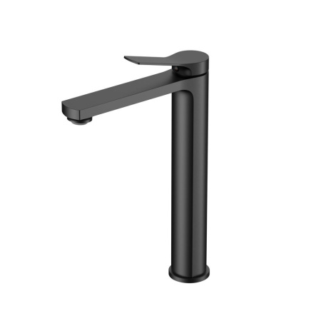 Высокий смеситель для раковины Vincea Arco VBF-4AR02MB черный матовый фото
