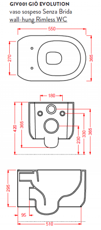 Унитаз подвесной Artceram Gio Evolution GIV001 01 00bi фото