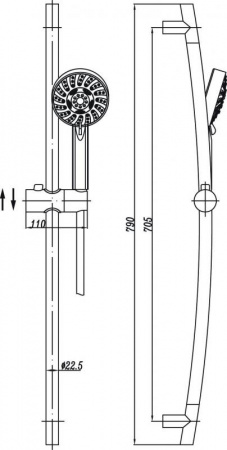 Душевой гарнитур Cezares Articoli Vari CZR-SD2-01 фото