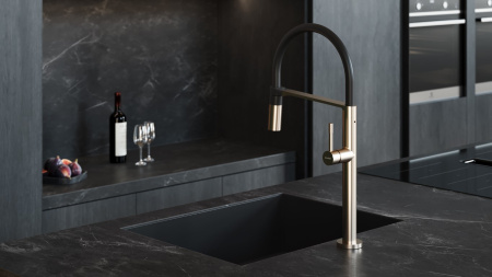 Смеситель для кухни Boheme Uno 114-NB NIKEL BRUSH фото