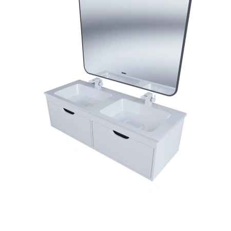 Тумба под двойную раковину Uperwood Modul 120 TModul120WG белая/графит фото