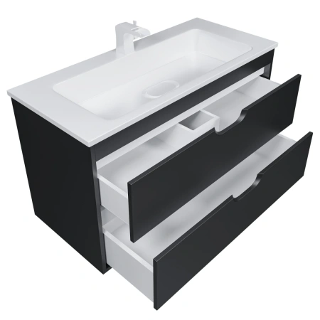 Тумба под раковину Uperwood Modul 100 2930205155 черная фото