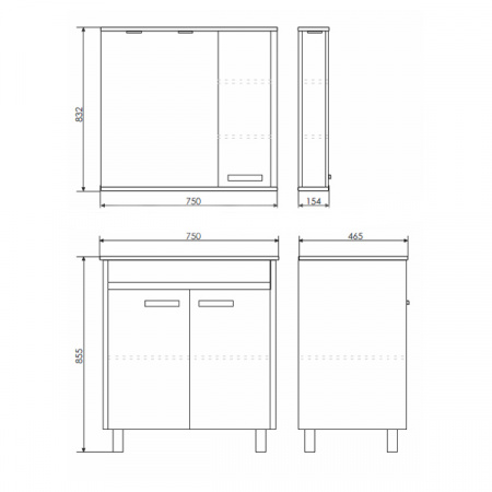 Зеркало-шкаф Comforty Тулуза-75 белый глянец фото