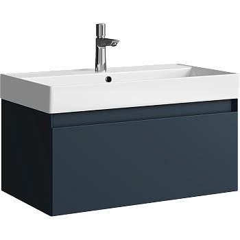 Тумба под раковину Aqwella Geometria 80 GE01081GRM серая фото