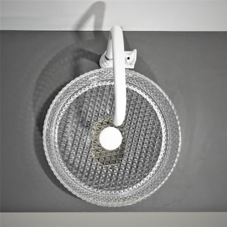 Накладная раковина из стекла Comforty GL01 00-00011840 36x36 прозрачная фото