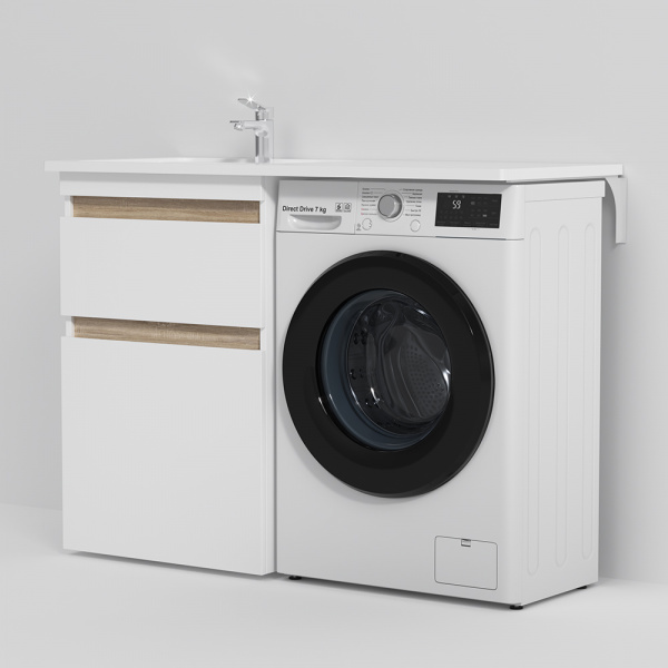 Тумба под раковину AM.PM X-Joy M85AFSX0602WG белый, светлое дерево 57,2 см фото