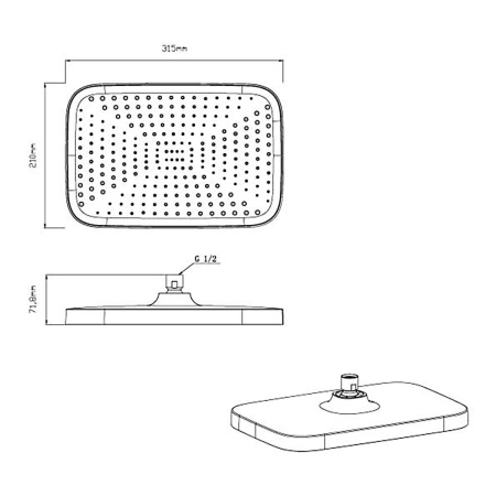 Душевая система скрытого монтажа с термостатом Vincea Inspire VSFW-321MT1CH хром фото