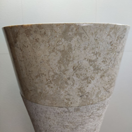 Раковина напольная из мрамора Cream MN-01362 (40*40*90) фото