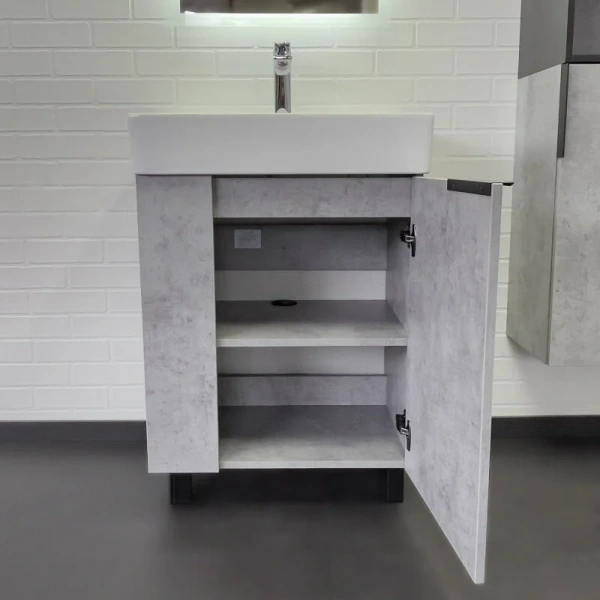 Тумба с раковиной Comfortу Асти 00-00019190CF бетон светлый фото