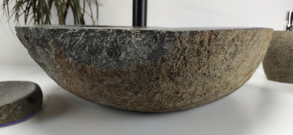 Накладная раковина из речного камня RS0861 (50*42*15) фото