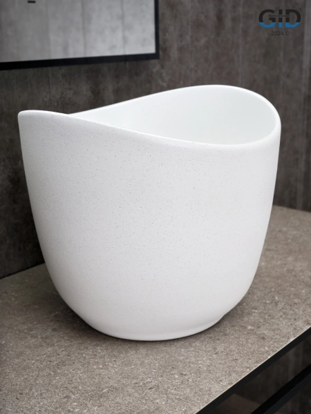 Накладная раковина GID N9303wg 51221 36x35 белая матовая / белый графит фото