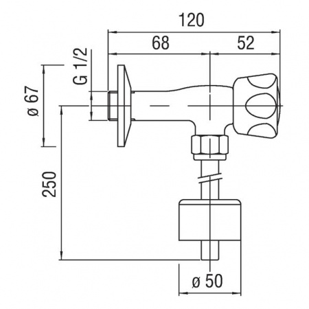 Cмывное устройство для писсуара Nobili Shower (AV00503CR) фото