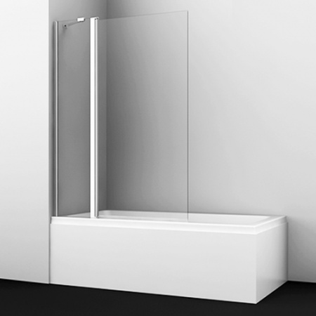 Шторка для ванны распашная WasserKRAFT Berkel 48P02-110 Fixed прозрачное стекло фото