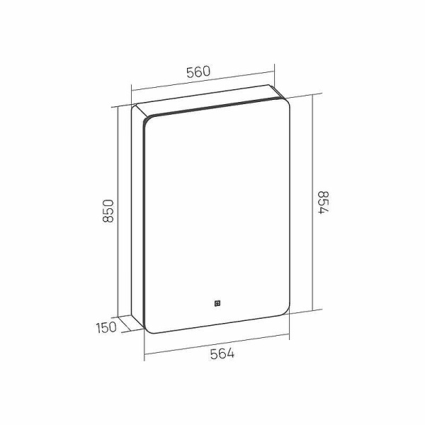 Зеркальный шкаф с подсветкой EQUIL Desert 57 szDSRT.LED57.R-25 правый, амарок фото