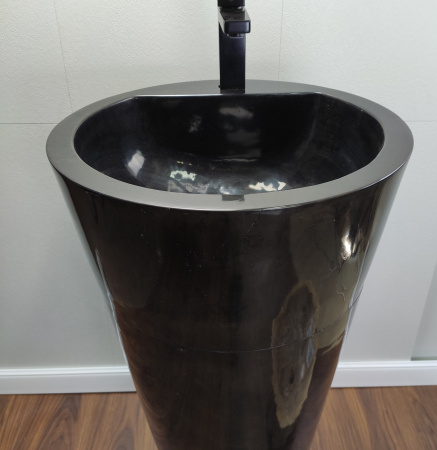 Раковина напольная из мрамора Black MN-01363 (45*45*90) фото