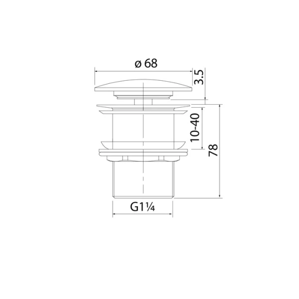 Донный клапан для раковины с переливом Iddis Optima Home OPHWS0Wi88 белый глянцевый фото