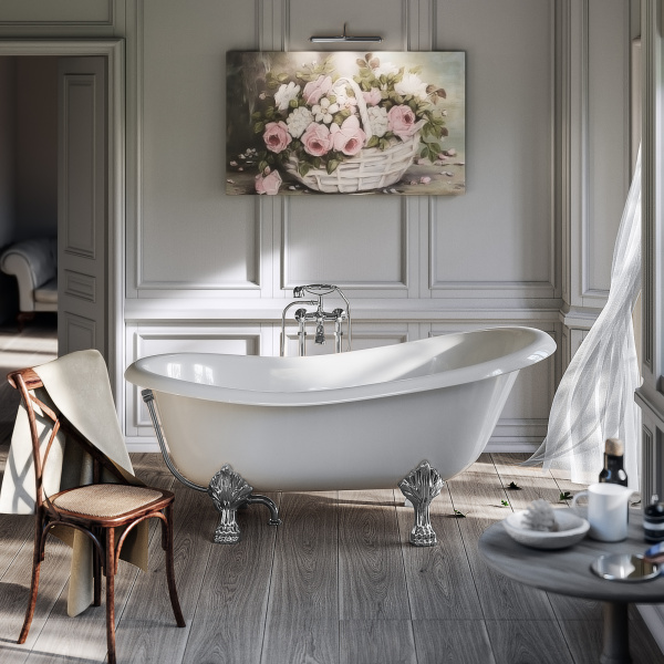 Ванна Tiffany World TW176 bi/cr 176х80 на ножках фото