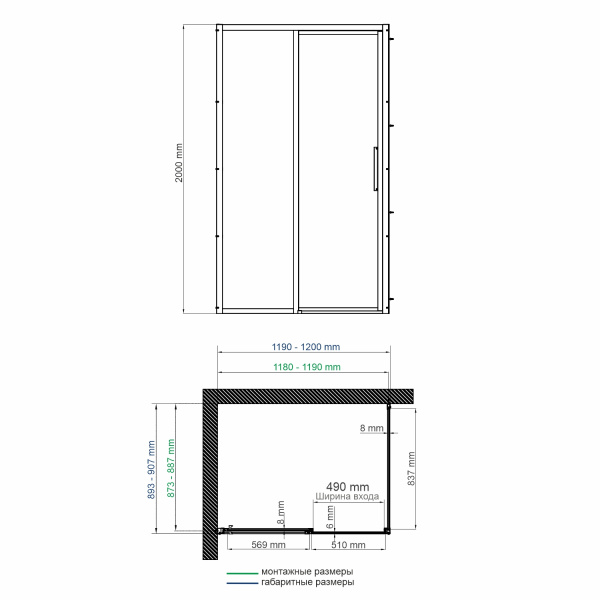 Душевой уголок WasserKRAFT Lopau 32S07L 120x90 фото