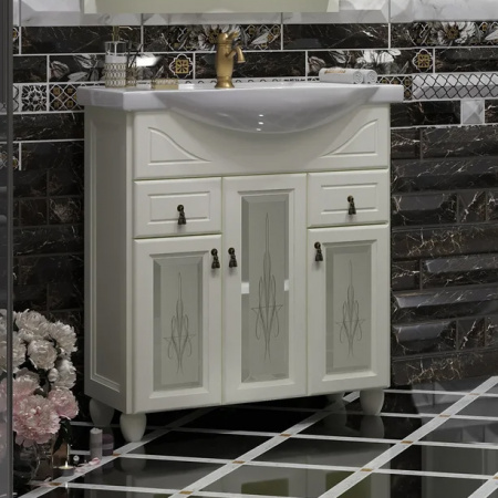 Тумба напольная Opadiris Тибет 75 00-00002839 слоновая кость фото