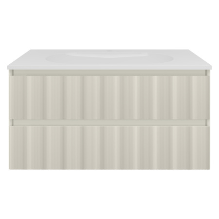 Тумба под раковину Vincea Welle 100 VMC-2WL100MBG M.Beige Soft-touch фото