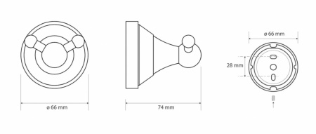 Крючок для ванной одинарный Bemeta Kera 144706037 фото