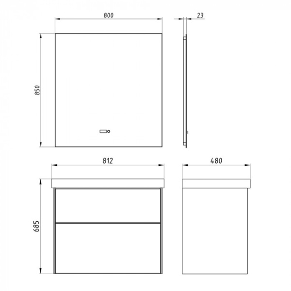 Тумба под раковину ASB-Woodline Гранада 80 11121 авокадо софт фото
