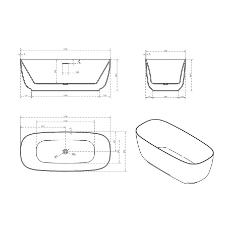 Ванна акриловая Vincea VBT-631 170x75 фото