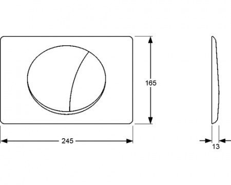 Смывная клавиша Mepa Sun 421660 белая фото