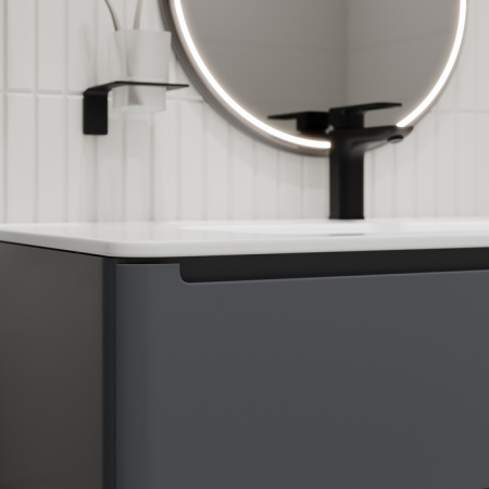 Тумба с раковиной Iddis Edifice EDI10D0i95K 100 см, темно-серая фото