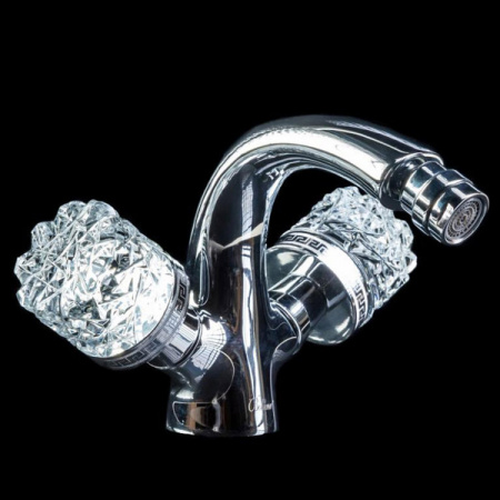 Смеситель для биде двухвентильный Boheme Crystal 276-CRST фото