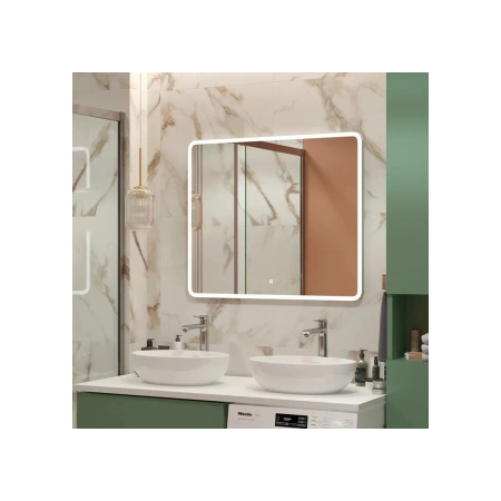 Зеркало с подсветкой, сенсорным выключателем и подогревом Uperwood Foster 100x80 фото