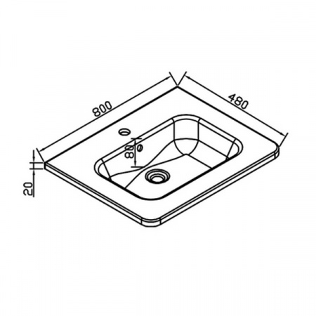 Раковина Vincea Alba VCB-1RA800B фото