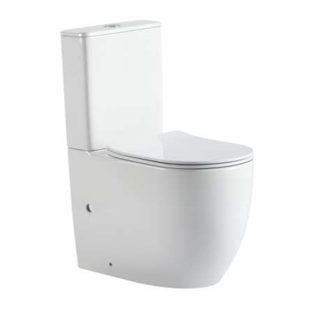 Унитаз напольный безободковый CeramaLux N NS2177 с сиденьем фото