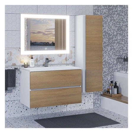 Шкаф-пенал Uperwood Barsa 293020529 белый/дуб сонома фото