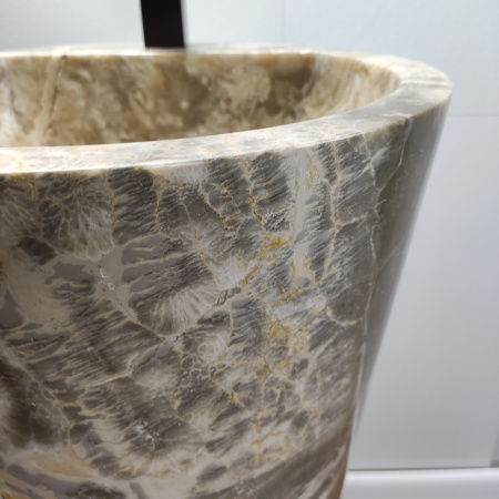 Раковина напольная из оникса Grey ON-01353 (45*45*90) фото