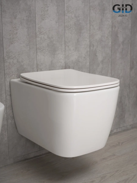 Подвесной унитаз безободковый GID Tr2140 62254Y с сиденьем фото