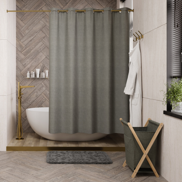 Текстильная шторка для ванны WasserKRAFT Isen SC-40202 фото
