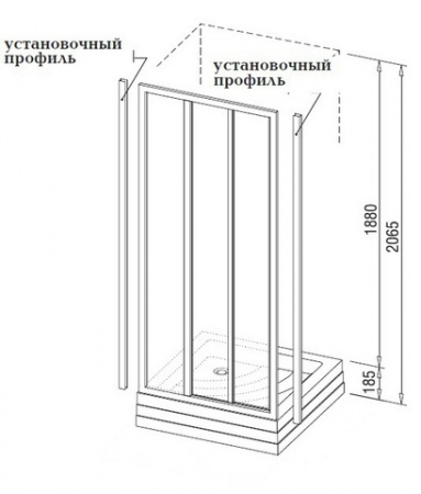 Душевая дверь Ravak Supernova ASDP3-100 00VA0102Z1 бел./transparent фото