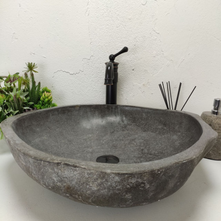 Накладная раковина из речного камня RS01482 (57*53*15)C10 фото