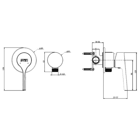Смеситель для душа Jacob Delafon Elate E25754-CP фото