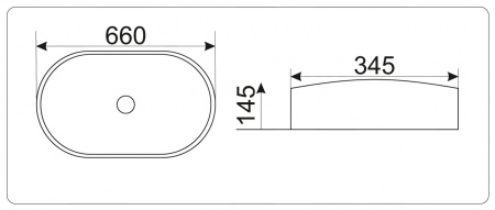 Накладная раковина CeramaLux N TR 4898 60х34,5 фото