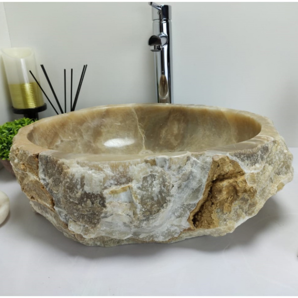 Накладная раковина из оникса Indo Erozy Sunset EO-00431 фото