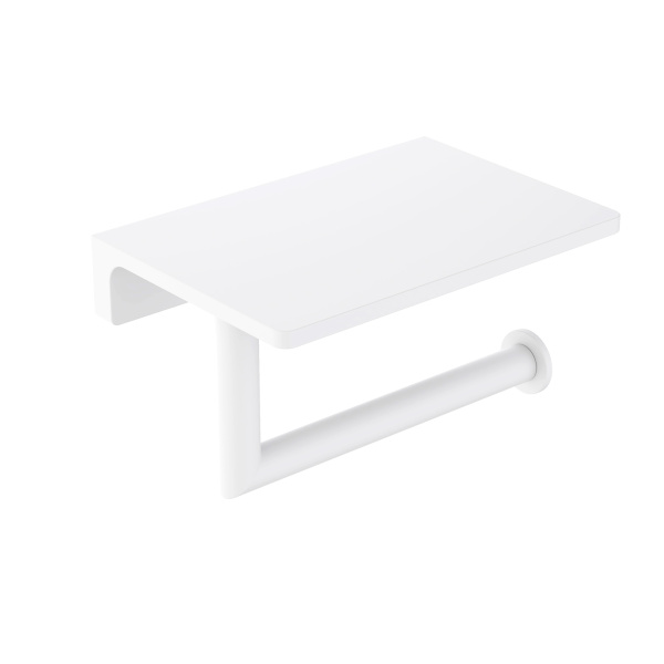 Держатель для туалетной бумаги с полочкой Timo Saona 13043/16 белый матовый фото