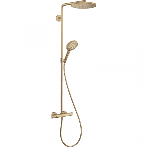 Душевая система (стойка) Hansgrohe Raindance Select S Showerpipe 240 1jet PowderRain 27633140 шлифованная бронза фото