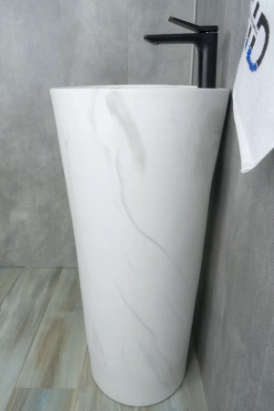 Напольная раковина GID Nb131ws под мрамор, матовая фото