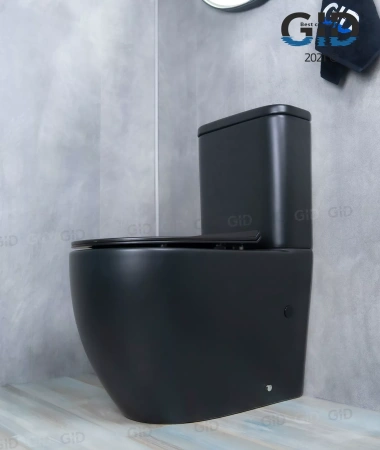 Унитаз напольный с бачком Gid Tr2177BM черный матовый фото