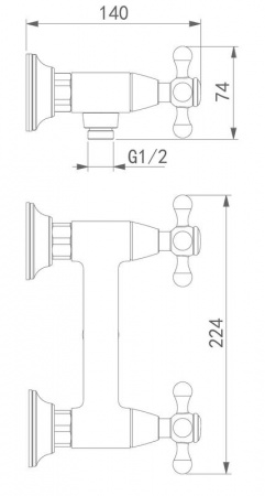 Смеситель для душа D&K Hessen Hercules DA1423141 фото